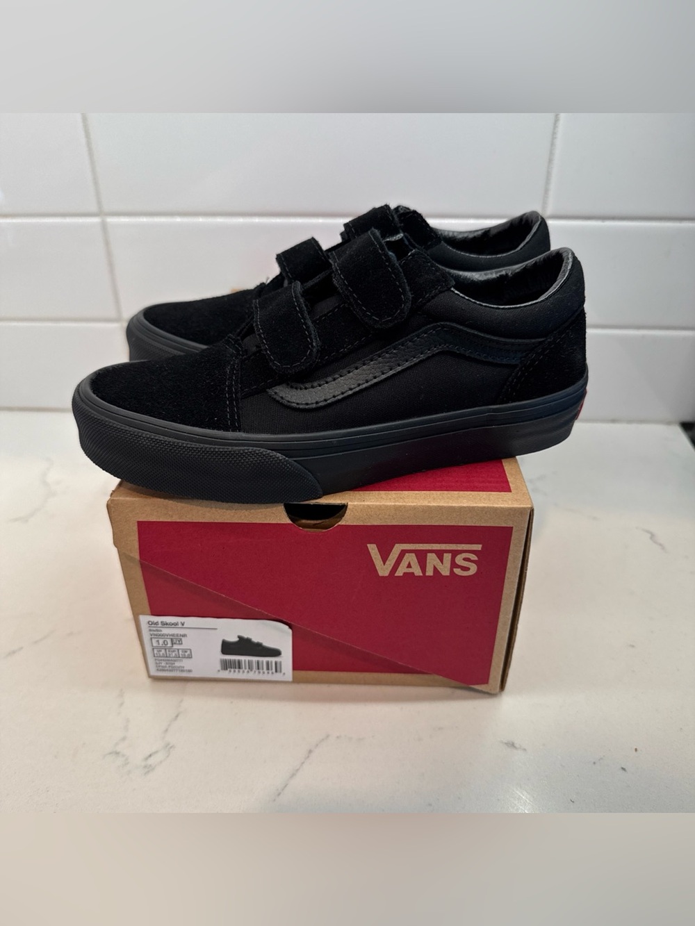 Vans Kids Old Skool 2 strap Sneakers in Black